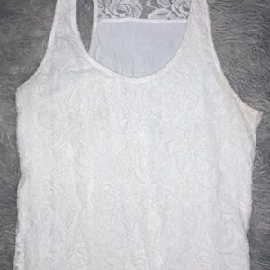 Guess White Lace Tank Top ♡
